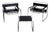 Wassily Chairs and Coffee Table by Marcel Breuer for Knoll, 1990, Set of 3 For Sale