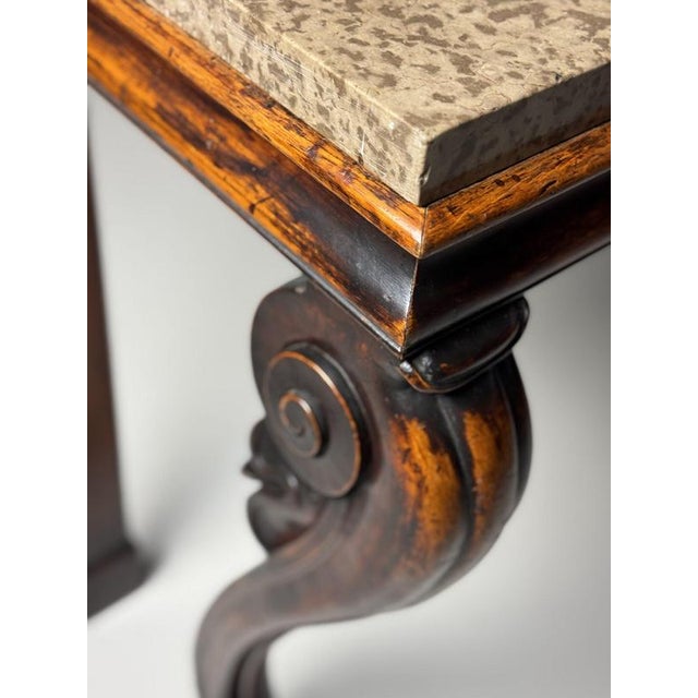 English Console Table with Marble For Sale - Image 12 of 18