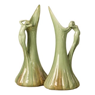 Ceramic Vases by Jerôme Massier, France, 1900, Set of 2 For Sale