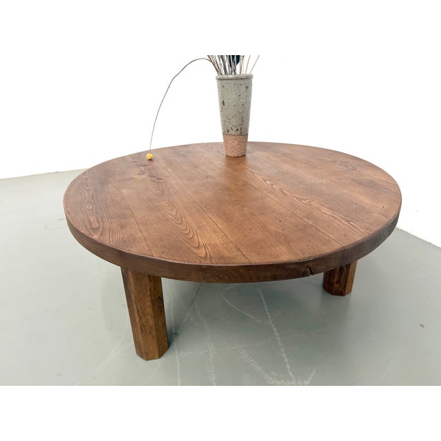1950s Round Coffee Table in Oak with Octagonal Legs, France, 1950s For Sale - Image 5 of 18