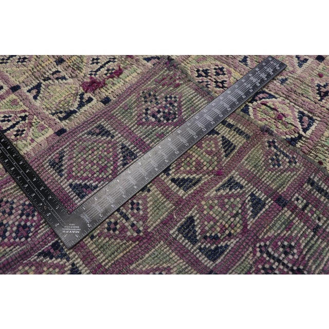 Late 20th Century Vintage Berber Purple Moroccan Rug - 05'08 X 07'01 For Sale - Image 5 of 9