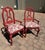 Vintage Red Chinoiserie-Style Armchairs With Floral Upholstery For Sale - Image 10 of 11