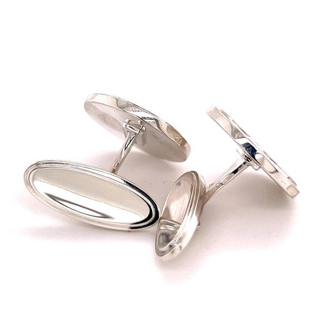 Silver 1990s Georg Jensen Estate Sterling Silver Cufflinks, 2 Pieces For Sale - Image 8 of 12