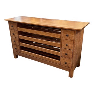 Arts & Crafts Style Wine Storage Cabinet For Sale