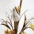 Metal Mid-Century Italian Hollywood Regency Gilt Iron Daisy & Tulip Tole Lamp For Sale - Image 7 of 16
