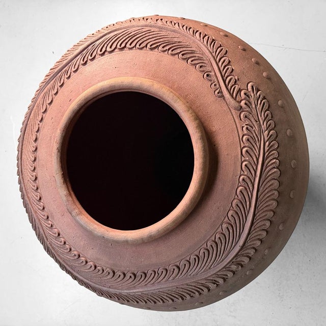 Japanese Terracotta Tsubo Jar, 1960s For Sale - Image 14 of 16