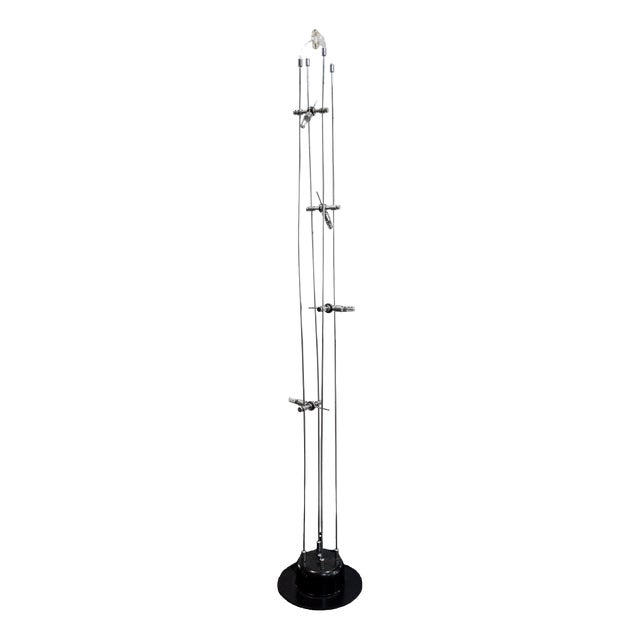 Vintage Italian Acrylic Glass Floor Lamp, 1980s For Sale