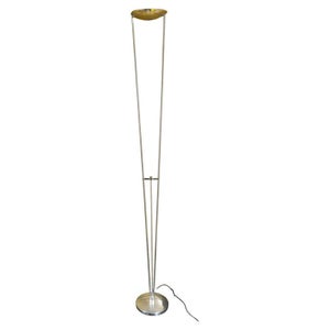 20th Century Estiluz Chrome Torchière Halogen Floor Lamp Leonardo Marelli Italy