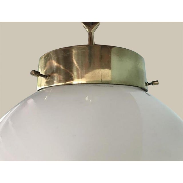Delta Grande Pendant Light in Glass & Brass attributed to Sergio Mazza for Artemide, 1960s, Set of 2 For Sale - Image 11 of 13