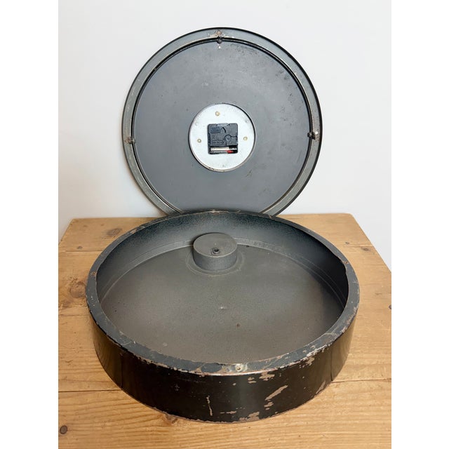 Industrial Black Factory Wall Clock from IBM, 1950s For Sale - Image 15 of 18