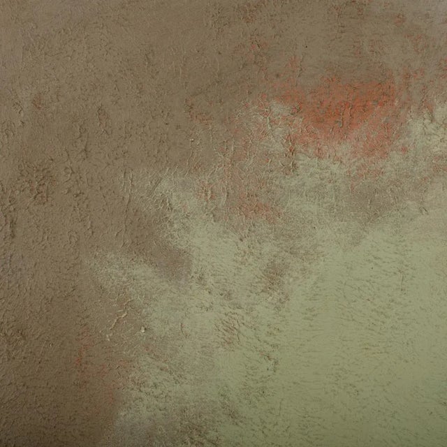 Abstract Mid 20th Century "Green Burst" Minimalist Abstract Oil Painting by Newton Haydn Stubbing For Sale - Image 3 of 6