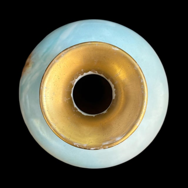 Antique Belleek Hand-Painted Porcelain Vase, Marked For Sale In San Diego - Image 6 of 8