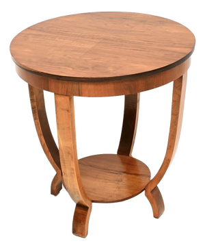 Art Deco Figured Walnut Occasional Side Table, 1930s