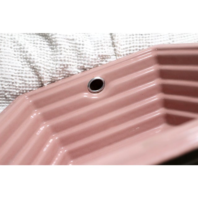 Pair of Inset Kohler Cast Iron Sinks in a Rose Pink for the Bathroom For Sale - Image 9 of 17