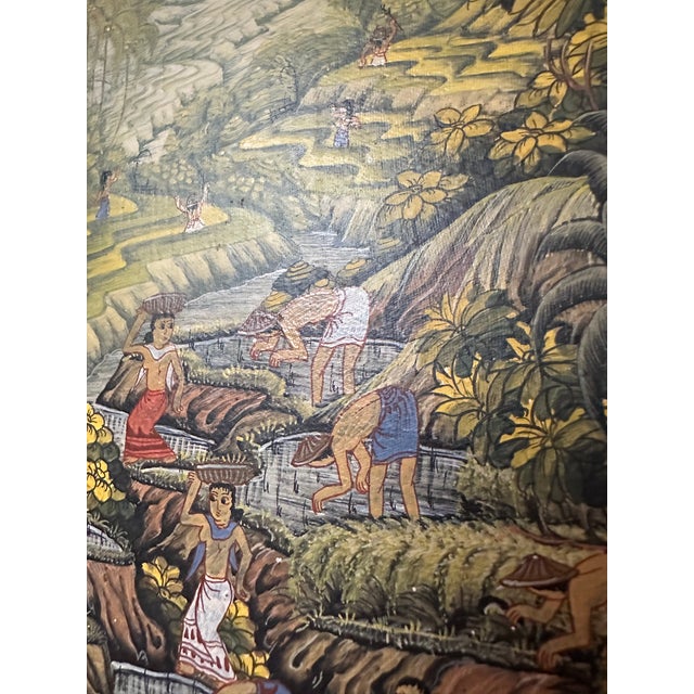 Md Bawa Kutuh Sayan, Balinese Scene, Oil on Canvas For Sale - Image 6 of 14
