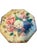 Shabby Chic Vintage Maximalist All-Over Decoupage Octagonal Pedestal Accent Table For Sale - Image 3 of 5