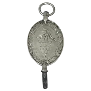 19th Century Dutch Silver Watch-Key with a Scene of a Bunch of Grapes