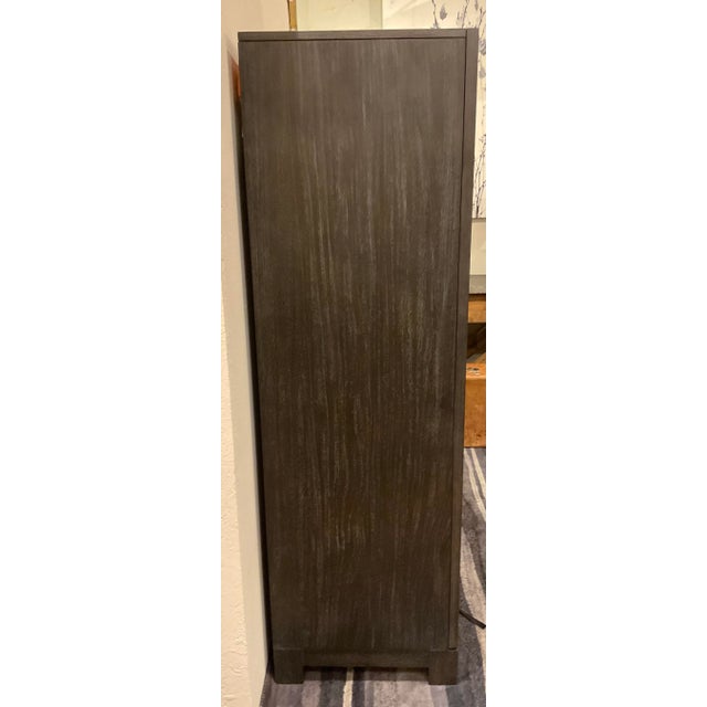 Klausner Modern Cerused Black Oak Finished Bar Cabinet For Sale - Image 10 of 10