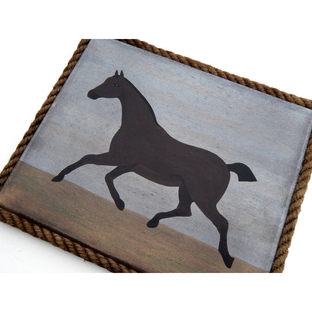 Matt Rix, Naïve Style Galloping Horse, Oil Painting For Sale - Image 4 of 11