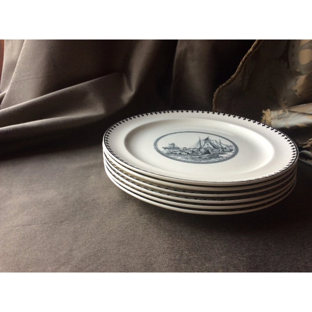 For your consideration... An exceptionally attractive set of Cauldon stoneware plates showcasing the timeless appeal of...