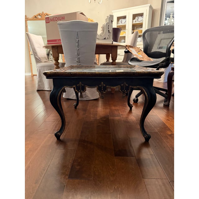 1980s 1980s French Louis XVI Églomisé Mirror Top Coffee Table by John Richard For Sale - Image 5 of 9