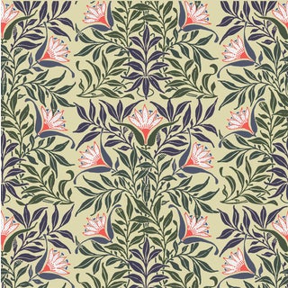 Flower Vine - Wallpaper Remnant For Sale