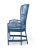 Transitional Riviera Rattan Desk Chair, Navy For Sale - Image 3 of 5