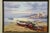 Wood Salvador Caballero 'Costa Brava' Coastal Landscape Seascape Harbor Painting 22" For Sale - Image 7 of 13