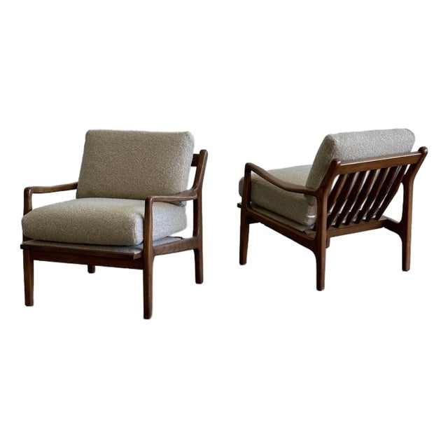 Sculptural Loungers - Solid Oak For Sale