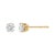 Contemporary 14K Yellow Gold 1/2 Cttw Round-Cut Diamond Solitaire Stud Earrings For Sale - Image 3 of 6