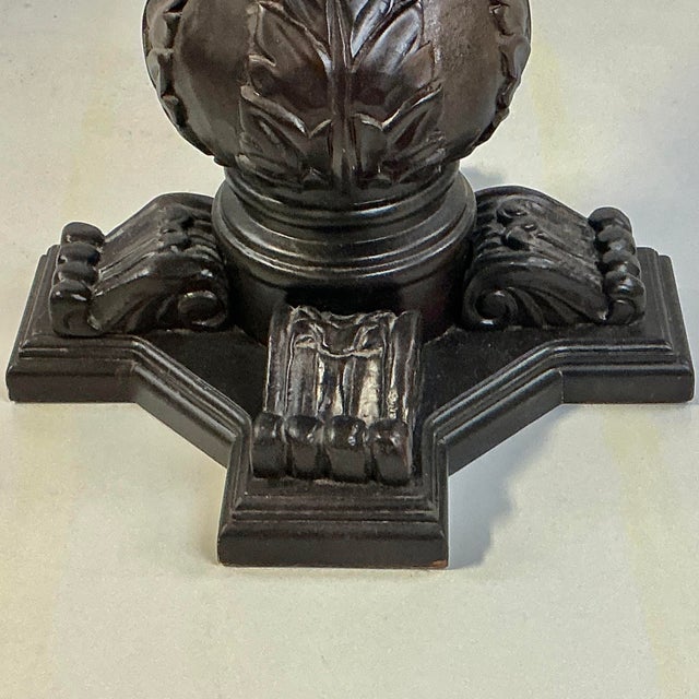 1920s Antique Edwardian Hollywood Regency Red Marble Top Side Table For Sale - Image 10 of 12