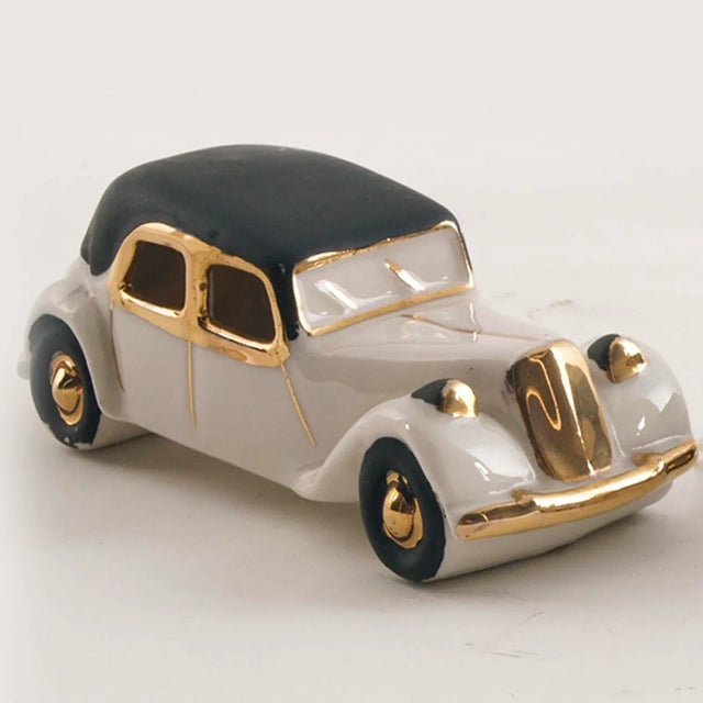 Pair Of Porcelain Art Deco 'model Car ''Table'' The Italian Fiat.
