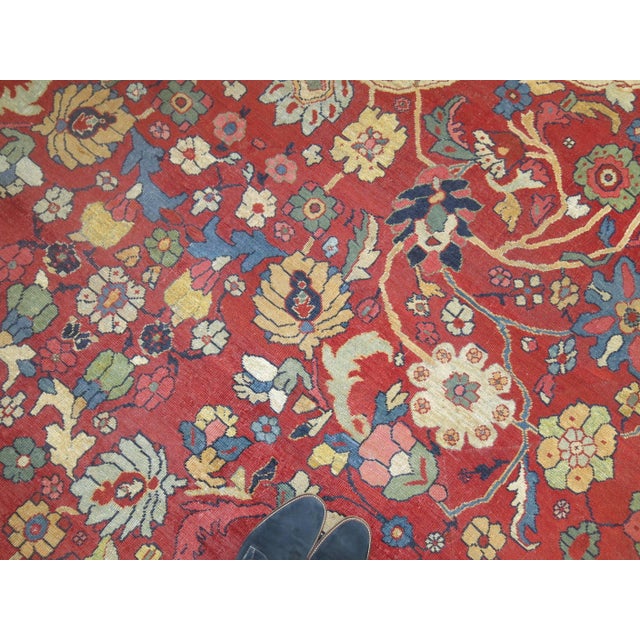 Textile Antique Zabihi Collection Persian Mahal Rug - 10'11" x 17'2" For Sale - Image 7 of 7