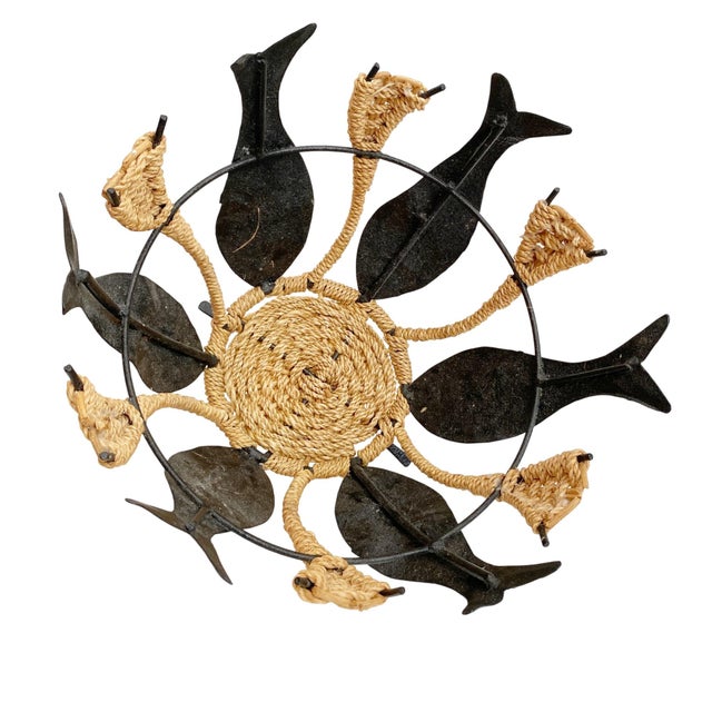 Nautical Nautical Metal Fish & Rope Decorative Fruit Bowl For Sale - Image 3 of 5