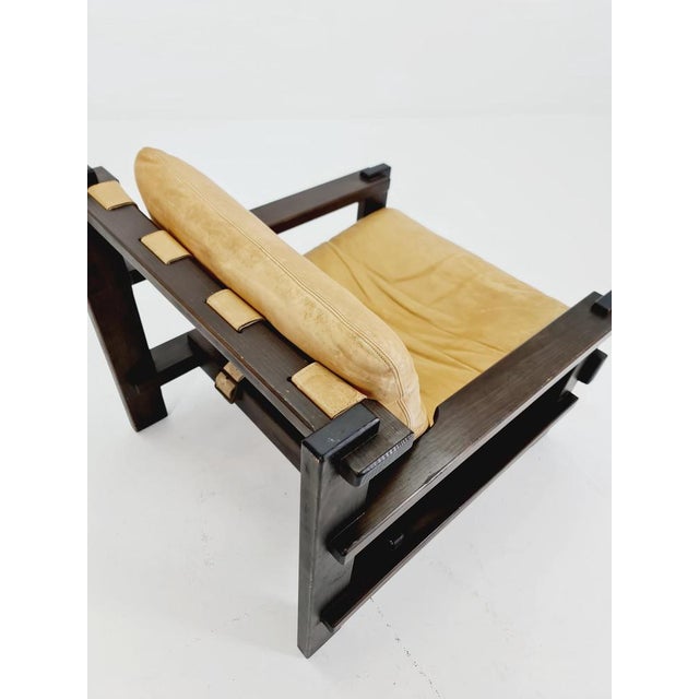 Mid-Century Modern Lounge Chair in Leather and Wood from Straub, Germany, 1960s For Sale - Image 12 of 18