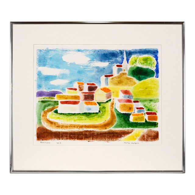 Bonnieux Village Luberon France by Marilyn H Heilprin For Sale