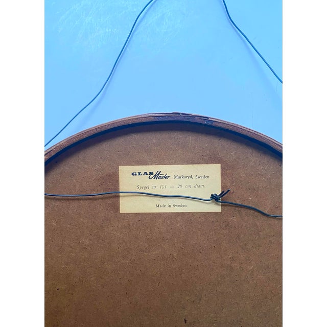Scandinavian Modern Swedish Mirror by Glas Master, Markaryd, Sweden, Circa 1960s For Sale - Image 9 of 10