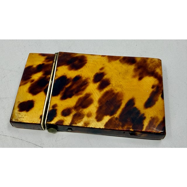 Black 19th Century Pair of Victorian English Horn Card Carrying Cases For Sale - Image 8 of 18