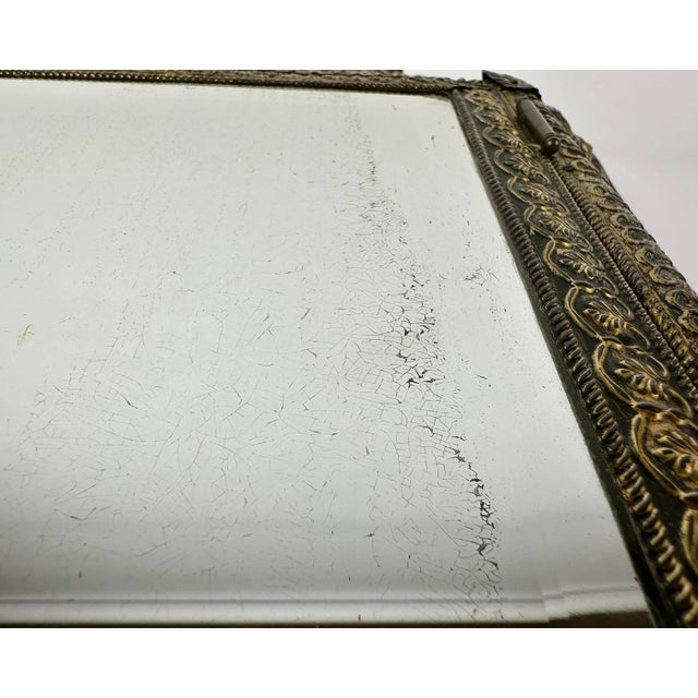 Vintage Mirror with Hooks, 1930s For Sale - Image 10 of 11