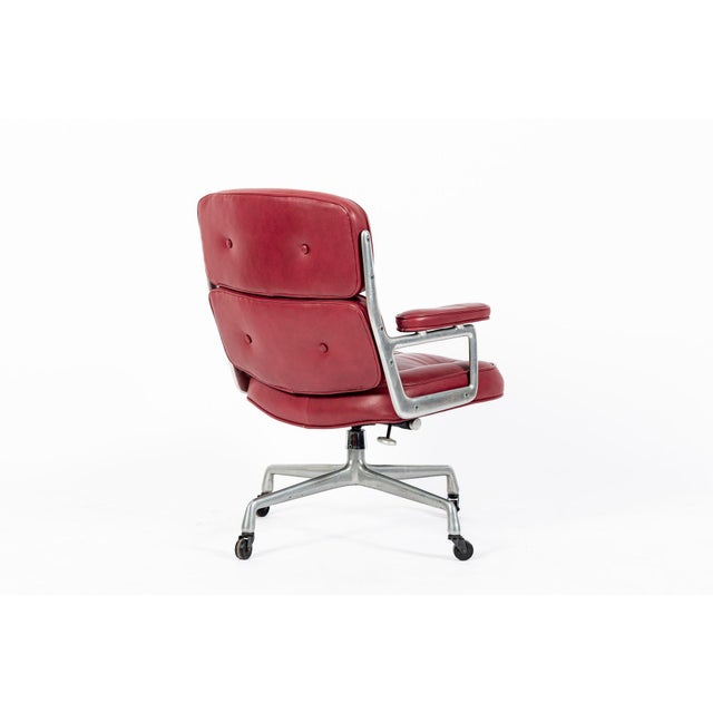 Vintage Eames for Herman Miller Time Life Red Leather Lobby Office Chair 1960s For Sale In Detroit - Image 6 of 15