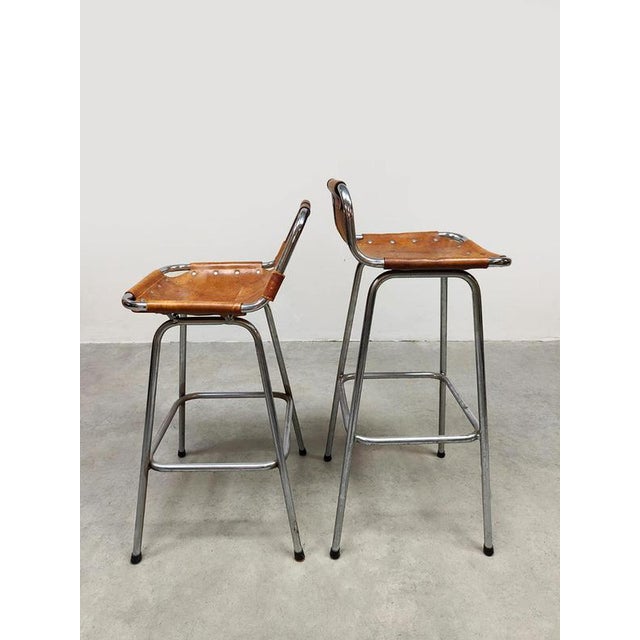 1960s Vintage Bar Stools by Charlotte Perriand for Les Arcs, 1960s, Set of 2 For Sale - Image 5 of 6
