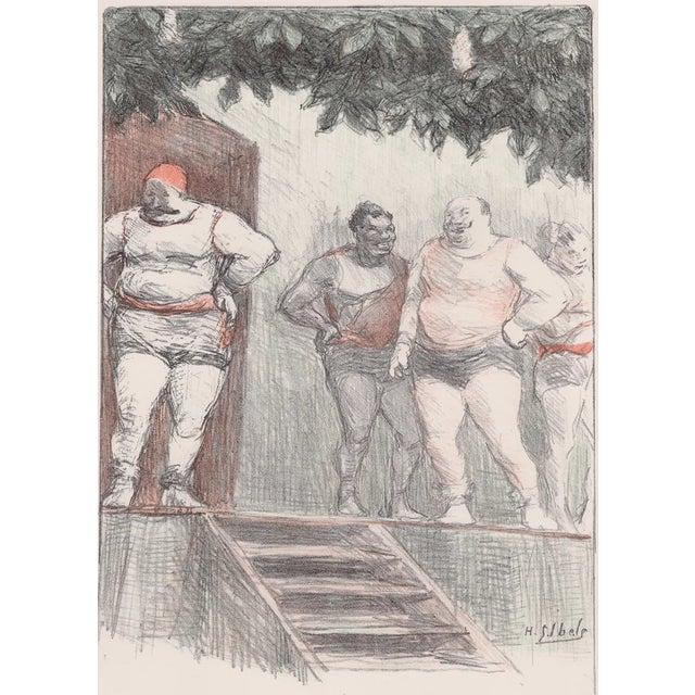 Henri Gabriel Ibels, Wrestlers from Les Maîtres de L'Affiche, 1898, Original Lithograph For Sale