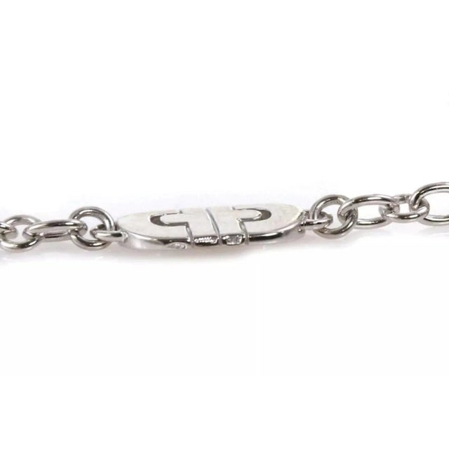 Bulgari Bvlgari Parentesi 3 Charms 18k White Gold Chain Link Bracelet For Sale - Image 4 of 5