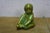 Green Late 20th Century Zsolnay Eosin Hungarian Iridescent Green Art Deco Frog & Girl Figurines 3" For Sale - Image 8 of 13