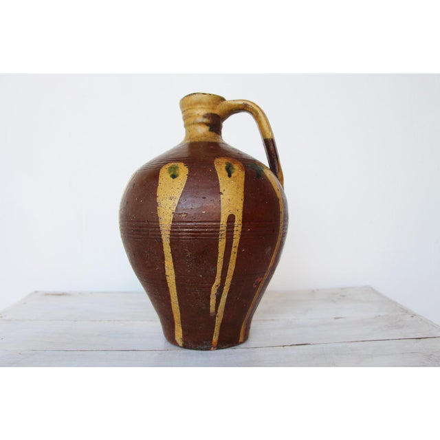 19th Century Rare 19th Century, Portuguese Jug With Handle, Tin-Glazed Earthenware, Pottery For Sale - Image 5 of 8