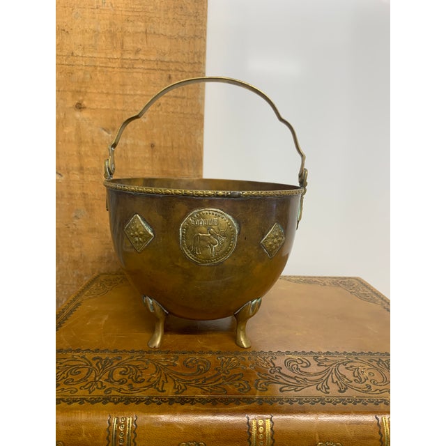 Mid 20th Century Copper Jardiniere With Brass Fittings For Sale In Dallas - Image 6 of 6