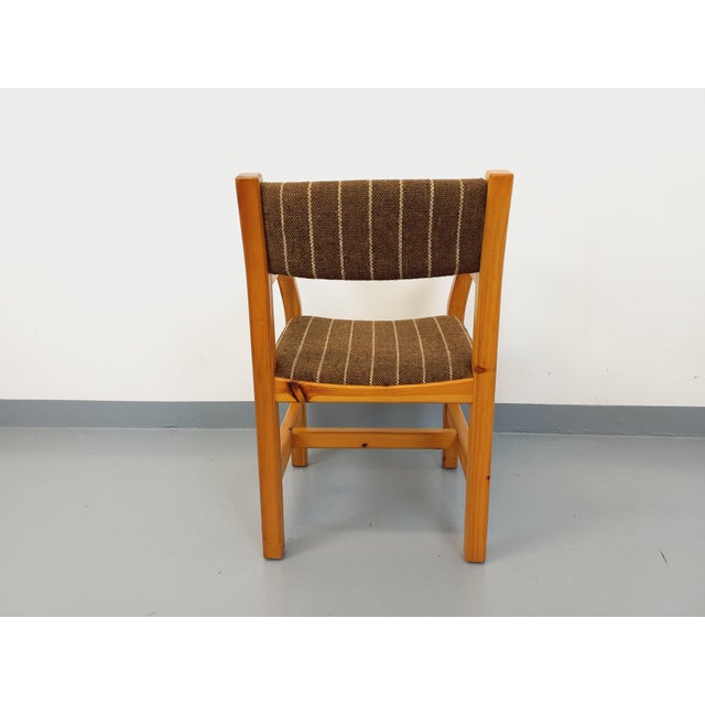 Tan Vintage Armchair in Pine and Upholstery, 1980s For Sale - Image 8 of 15
