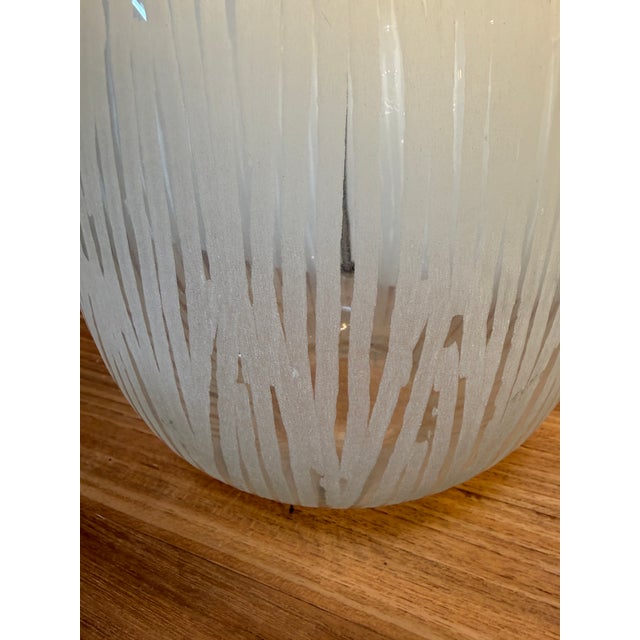 Etched Glass Table Lamps, Pair For Sale - Image 11 of 12