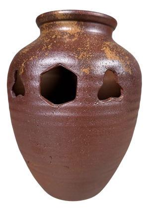Japanese Bizen-Yaki Ikebana Vase in Traditional Stoneware, 1960s