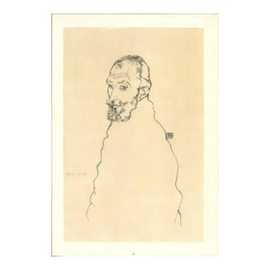 1960s Schiele Lithograph 39 Portrait of Franz Hauer Reproduction